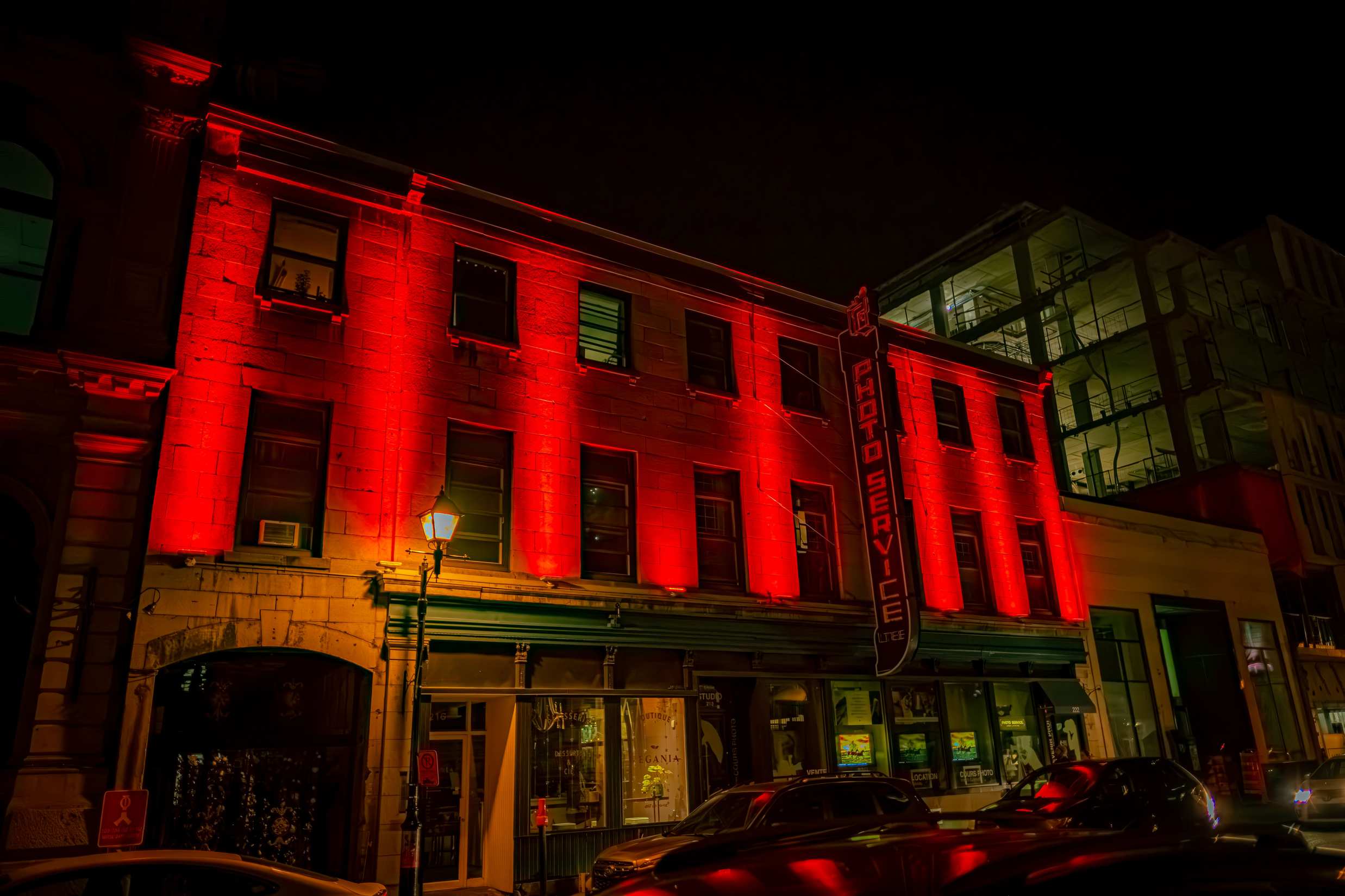 Stadtbeleuchtung bei Nacht